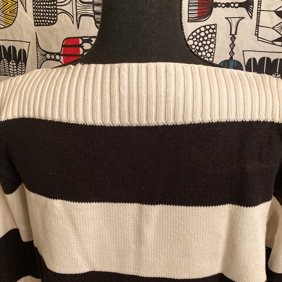 Vintage Ralph Lauren Black/White Cotton Sweater - Picture 7 of 11